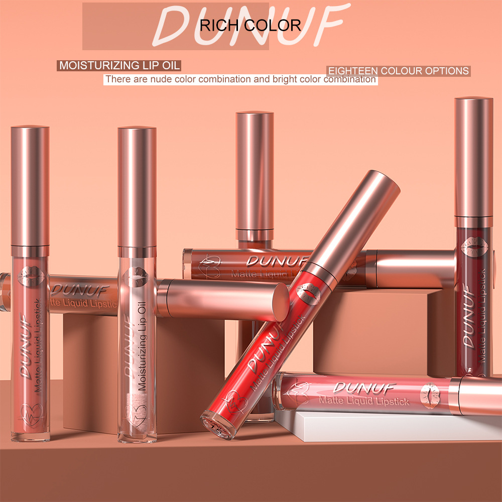 Check out DUNUF 6-tube matte waterproof long-lasting lip gloss lipstick! Disclaimer for links undefined