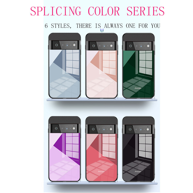 For google8 PRO Color Contrast Splicing Phone Case Glass Pixel Fold Google 7A All-inclusive Protective Case