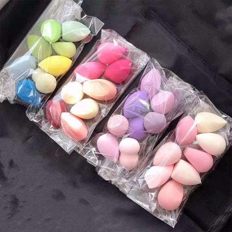 Una bolsa grande de múltiples no comer polvo belleza huevo maquillaje soplo esponja huevo no comer polvo herramientas de maquillaje gota de agua oblicua