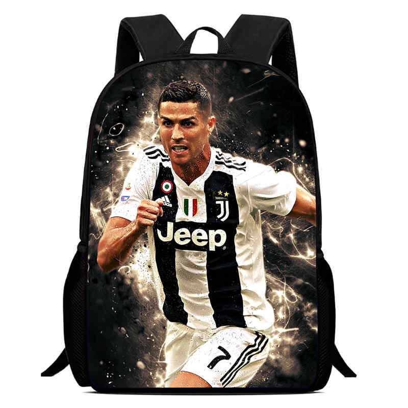 Amazon crossover nueva mochila con estampado periférico de futbolista mochila escolar para estudiantes mochila para niños