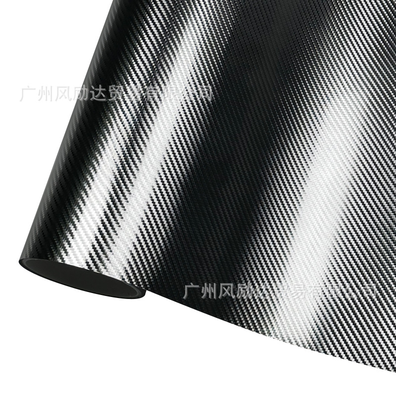 Cross-Border New Product Pet Forged Imitation Carbon Fiber 6D Electroplated Metal Red Gold and Silver Sticker Interior Rearview Mirror Film