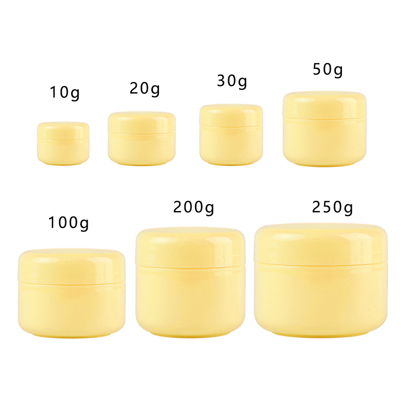 10g; PP round box yellow; plastic