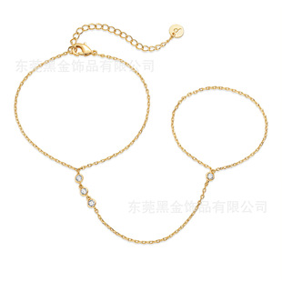 Fashionable adjustable trend jewelry stainless steel, accessory, European style, 18 carat, does not fade