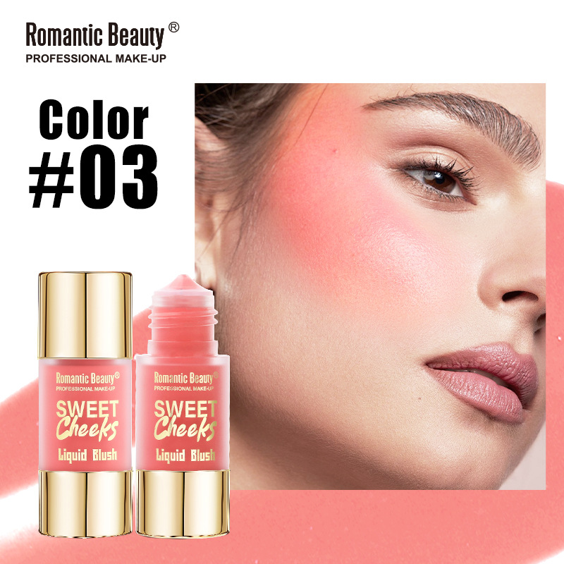 El blush líquido transfronterizo es un blush polivalente, un blush mate, un blush de color natural duradero.