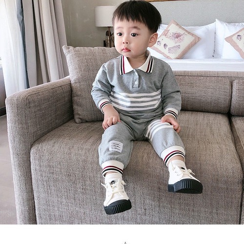 2024 New Boys Autumn Clothing Suit Baby Children Spring Autumn Long Sleeve Sweatshirt Two-piece Set Little Baby Fashionable Clothes