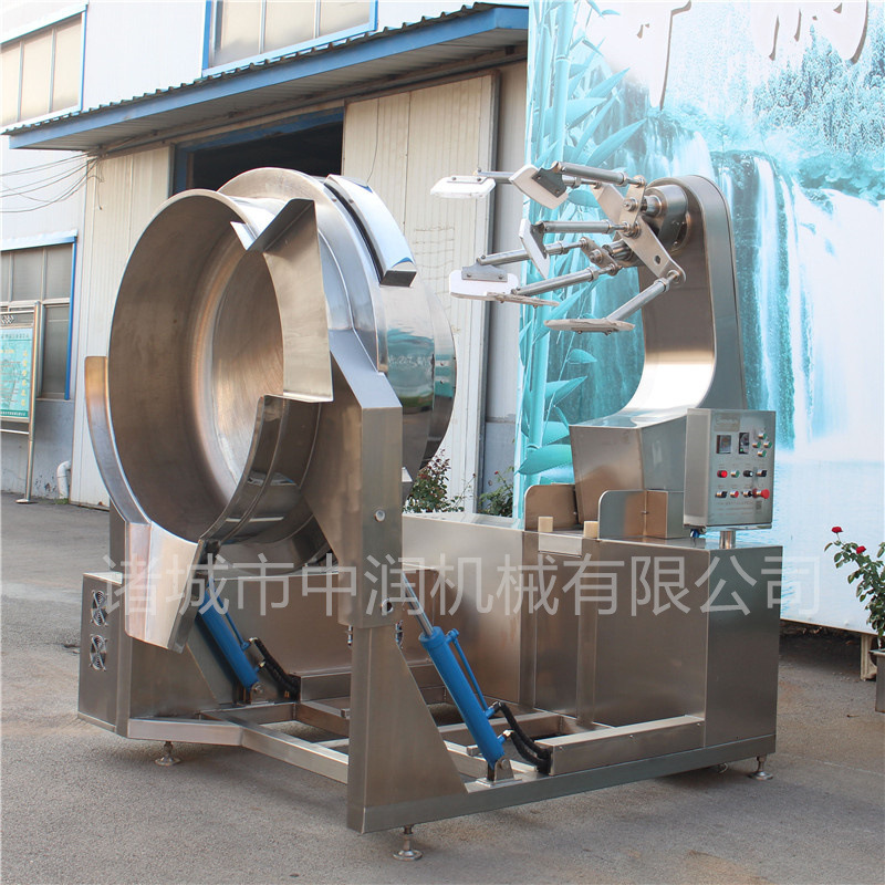 电磁加热炒制辣椒酱的设备 多爪辣椒酱炒锅 六爪电磁搅拌炒锅