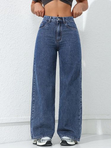 Women's Loose Straight Leg Denim Pants 2025 Spring New Washed Slimming Floor-Length Jeans