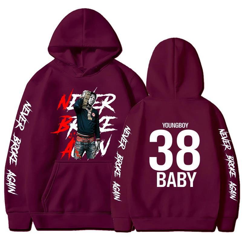 Never Broke Again Hoodies Men Fashion YoungBoy Graphic Print