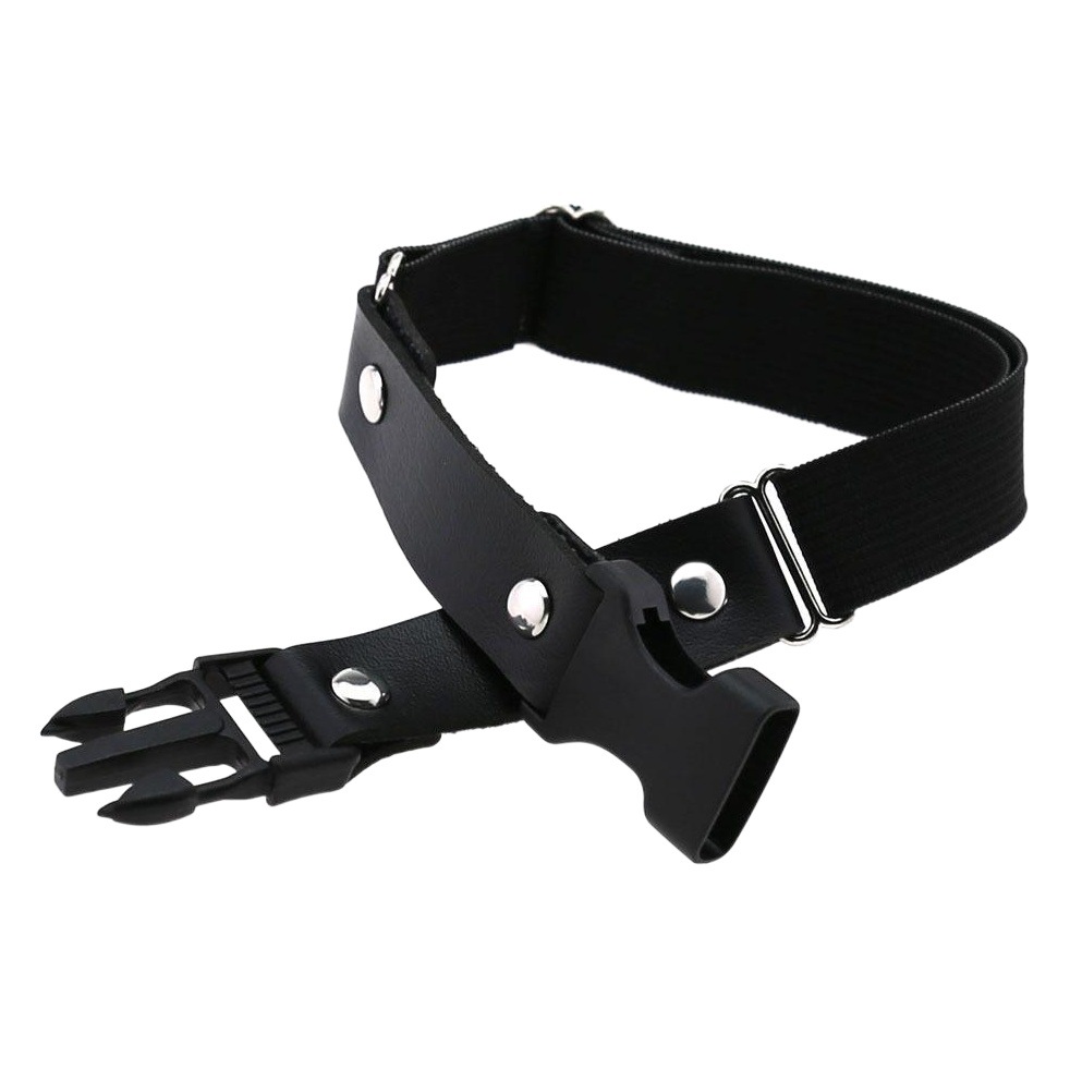 Gothic punk creative high stretch plastic buckle garter belt simple personality PU leather adjustable thigh loop