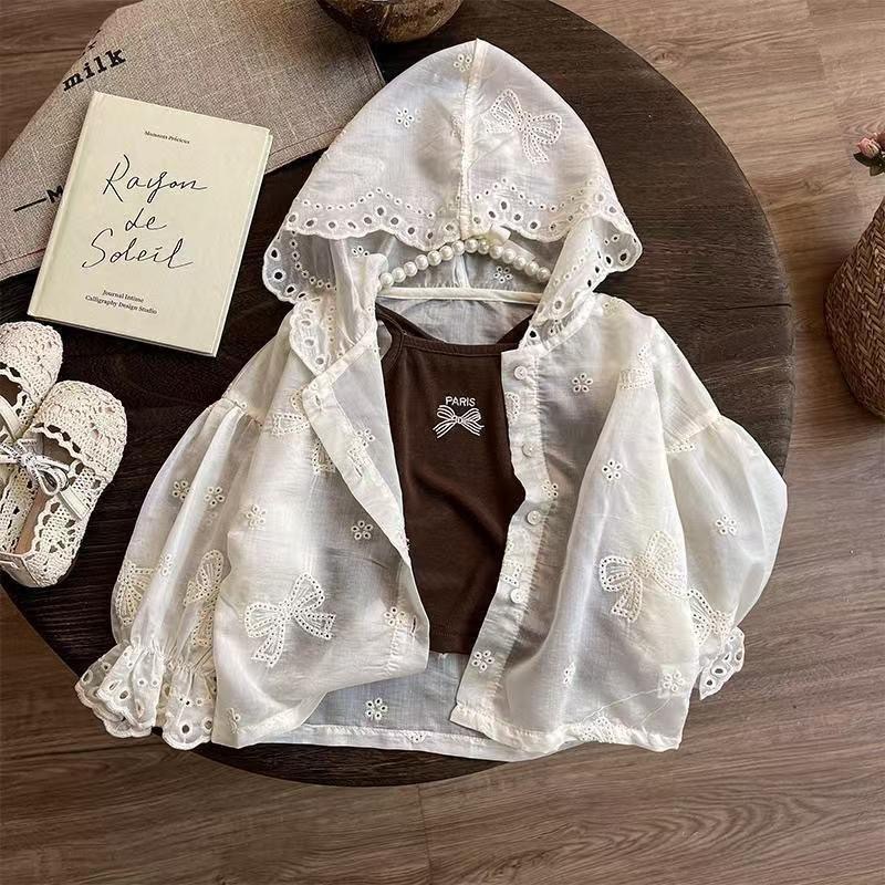 Mori ropa de protección solar para niñas verano 2025 nueva chaqueta para niños estilo delgado seda de hielo bebé femenino ligero estilo occidental