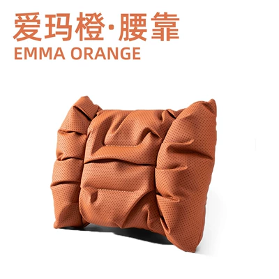 Headrest Car Interior Accessories | Headrest - bubble-lumbar-support-emma-orange-one-pack