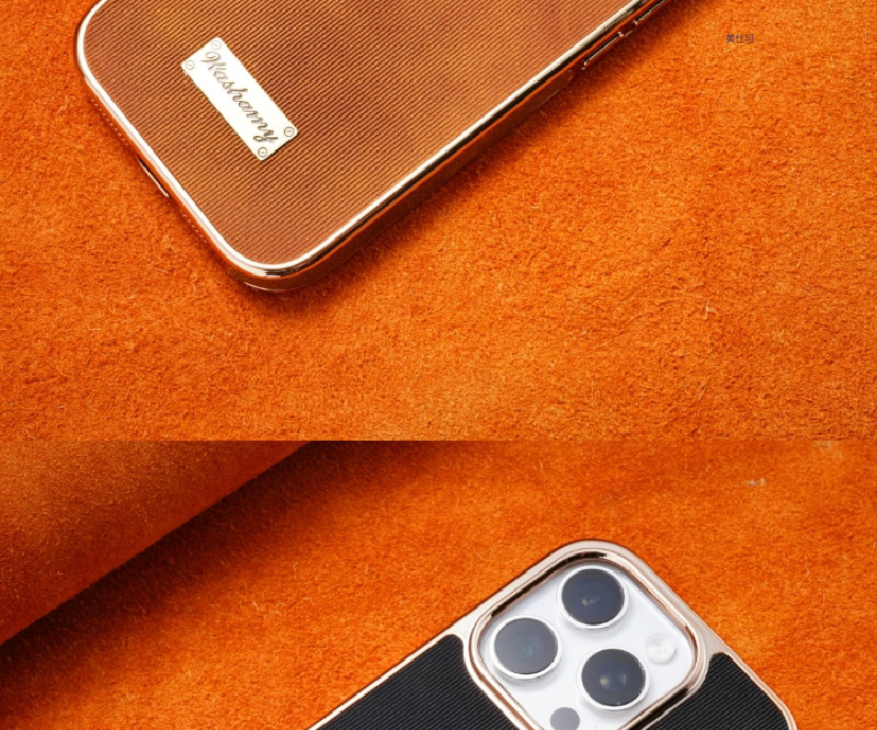 Ốp lưng iPhone 16 Pro Max bao da mạ điện chống rơi, hút từ tính — 【Nhãn kim loại màu đen★Da cừu mạ điện], 【Kim loại màu nâu vàng★Da cừu mạ điện], 【Nhãn kim loại màu nâu đỏ★Da cừu mạ điện], 【Dấu kim loại màu xám voi★Da cừu mạ điện] chi tiết 6