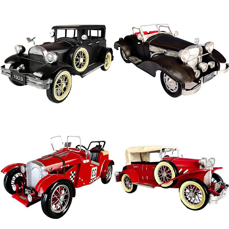 铁艺复古老爷车桌面摆件创意汽车道具模型怀旧手工艺品纪念收藏品|ms