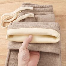 秋春夏加绒加厚仿阔腿裤子女小个子直筒宽松显瘦百搭休闲长裤