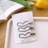 (White card paper) 6 cm oval love three love three love