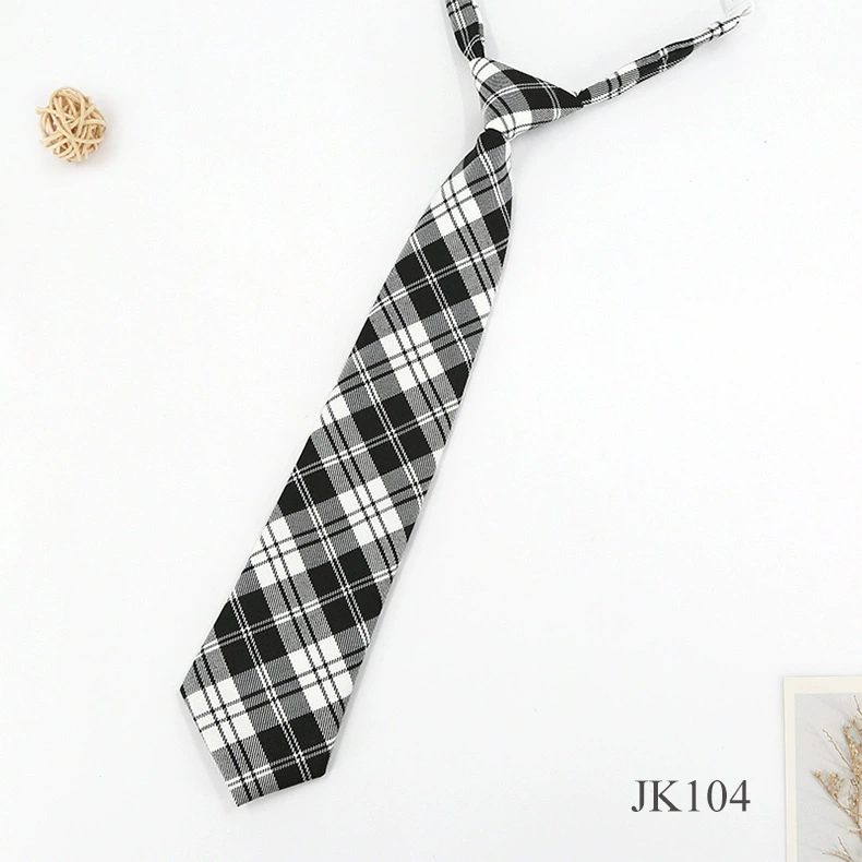 Заготовка на петлях Lazy Tie JKDK, школьная форма в клетку колледжного стиля, регулируемая 7×33 см