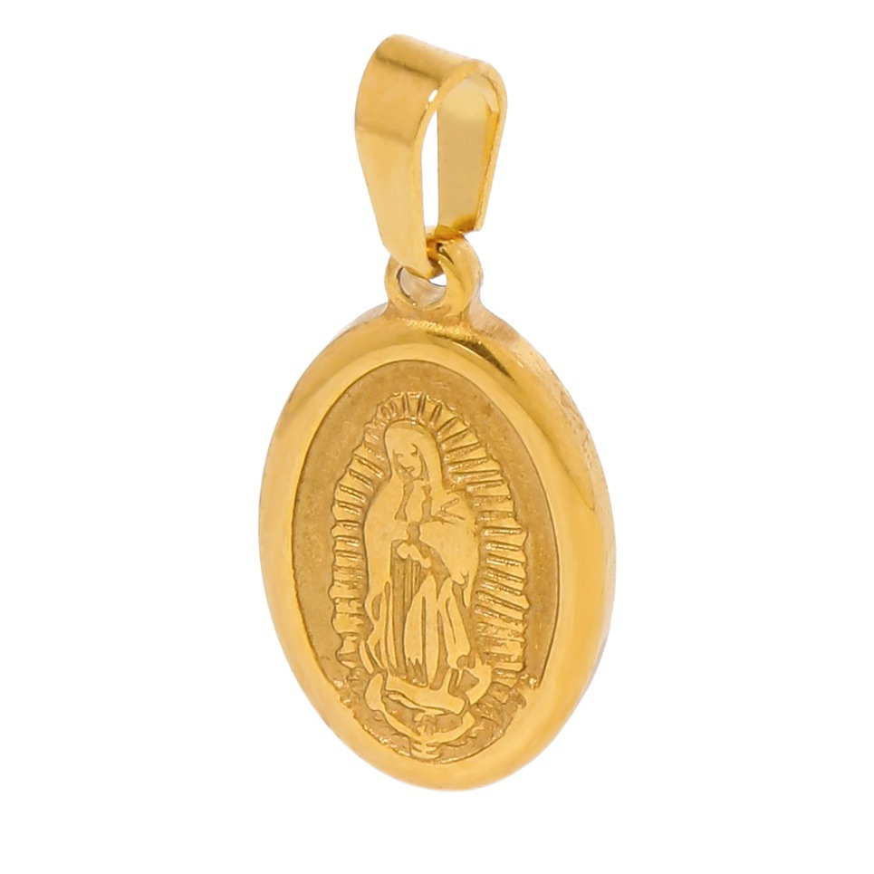 Artículos de venta caliente transfronterizos europeos y americanos, colgante pequeño de la Virgen María con forma de cruz y corazón hueco de AliExpress, adorno colgante para bricolaje.