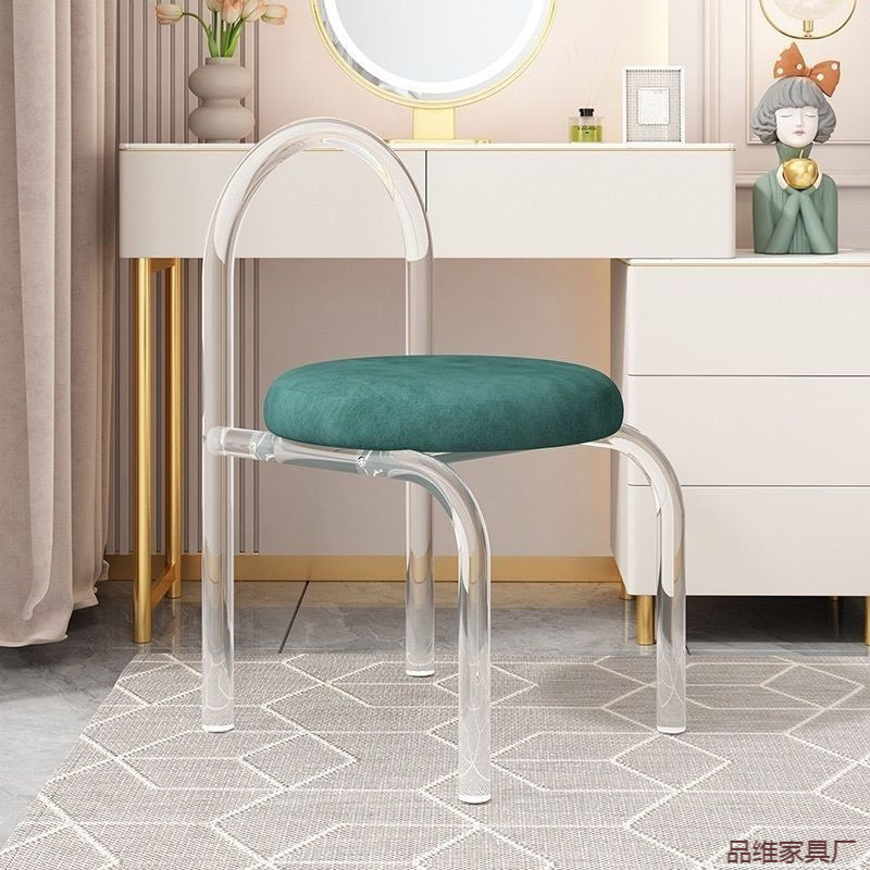 Nuevo tipo de silla de maquillaje de lujo ligero hogar dormitorio respaldo silla de almacenamiento silla de maquillaje