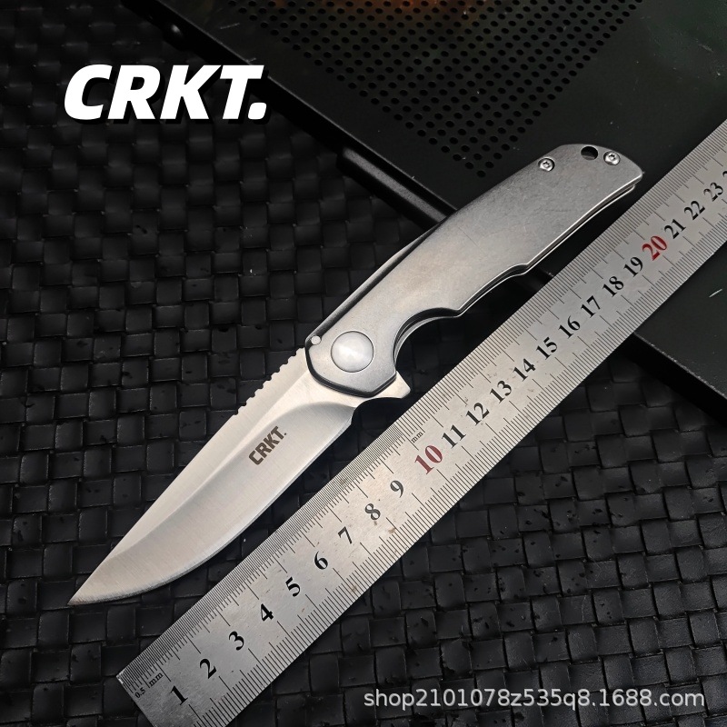 Crtk Outdoor Folding Knife Camping Knife Portable Self-Defense Ta