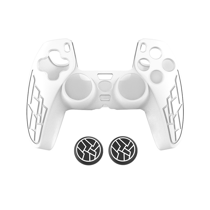 TOYILUYA/Yilu ya PS5 cubierta de la manija ps5 engrosada cubierta de goma suave cubierta protectora cubierta de textura antideslizante con tapa