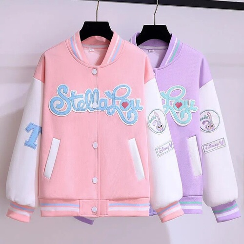 Women's Baseball Jacket Autumn Version New Korean Style Fashion Children's Spring and Autumn Jacket Outerwear Stardust Sports Top
