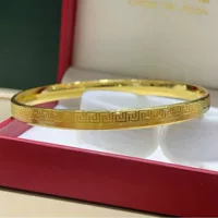 Браслет из 18-каратного золота с благоприятным узором в виде облака, матовый круглый браслет для женщин, благоприятный браслет K, золотой браслет, Шэньчжэнь Шуйбэй, оптовая продажа