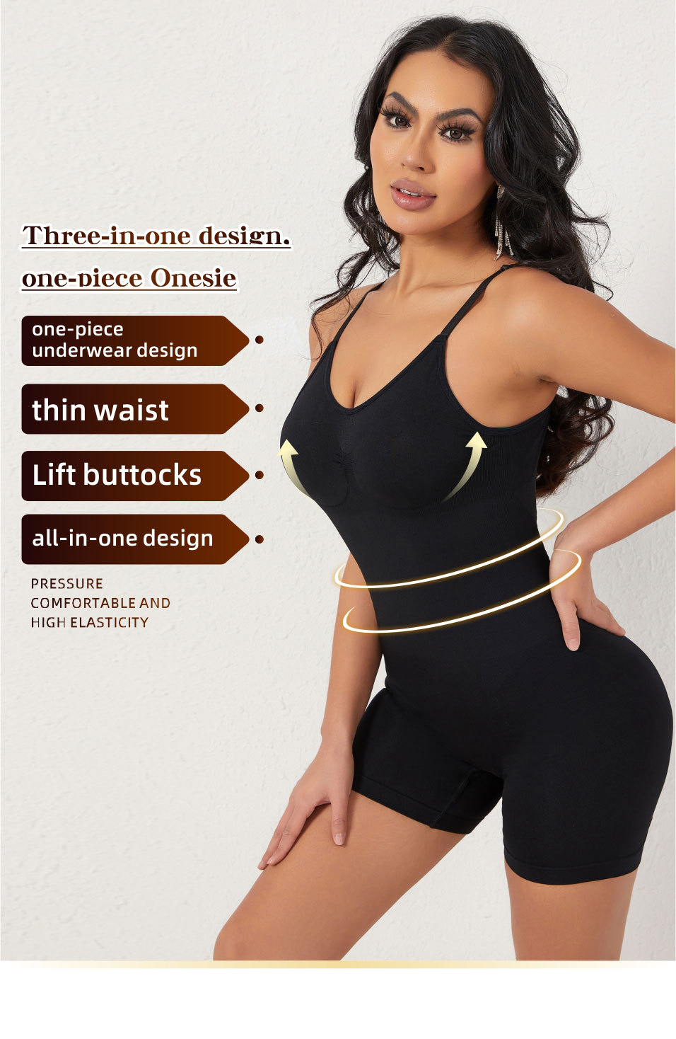 Nahtloser, rückenfreier Shapewear-Body – Bauchkontrolle & Po-Lifting Ganzkörperformer für Damen – Sexy Figurformende Unterwäsche (Schwarz/Nude/Kaffee)_voghion.com