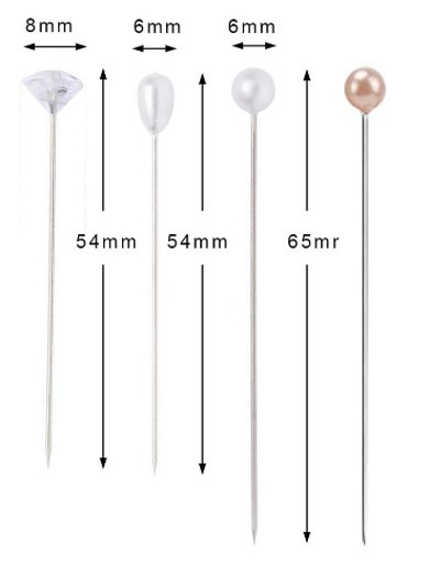 Venta directa de fábrica 6*9*65mm color en forma de pera aguja de posicionamiento de ropa 50 piezas