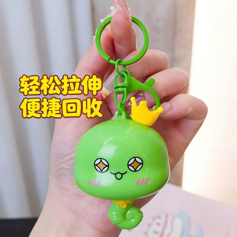 卡通蛇卷尺钥匙扣萌趣可爱小巧便携迷你便携学生文具创意礼品批发