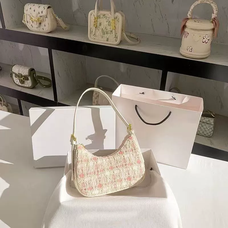 Плетёная летняя лампа-луна с рисунком, сумка через плечо, стиль Chanel, коллекция 2023