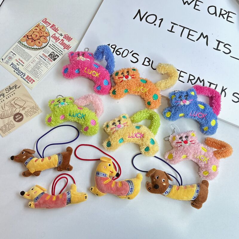 Ins Style Plush Dachshund Dog Pendant Miu Bag Hanging Cute Doll Hanging Jewelry Female Keychain Accessories Accessories