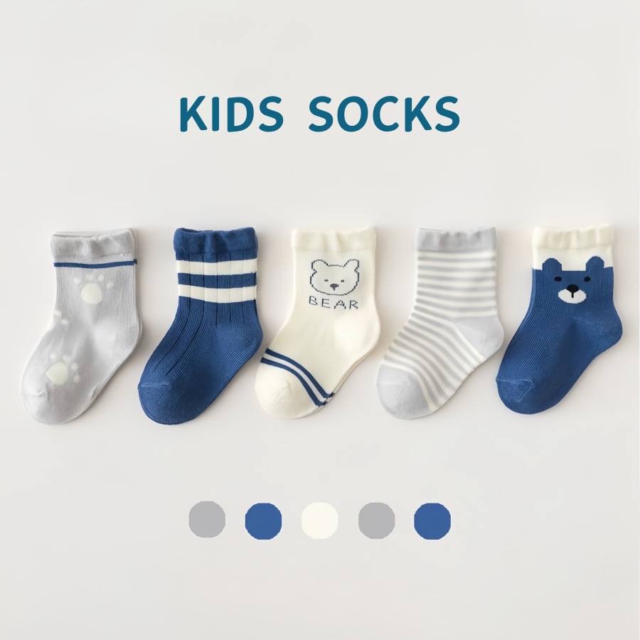 Zhuji calcetines para niños primavera y otoño invierno calcetines de algodón sólido para niños y niñas calcetines para bebés recién nacidos al por mayor