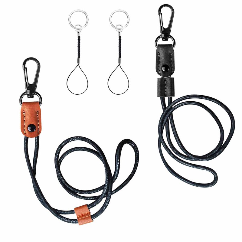 Hand-Woven Classic Black Brown Pu Leather Lanyard Adjustable Black Pu Leather Id Lanyard Key Chain Hand-Woven Classic Black Brown Pu Leather Lanyard Adjustable Black Pu Leather Id Lanyard Key Chain
