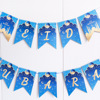 New Swallowtail Letter Decoration Pulling Flag Moon Castle Flower Flower Festival Party layout Moon banner