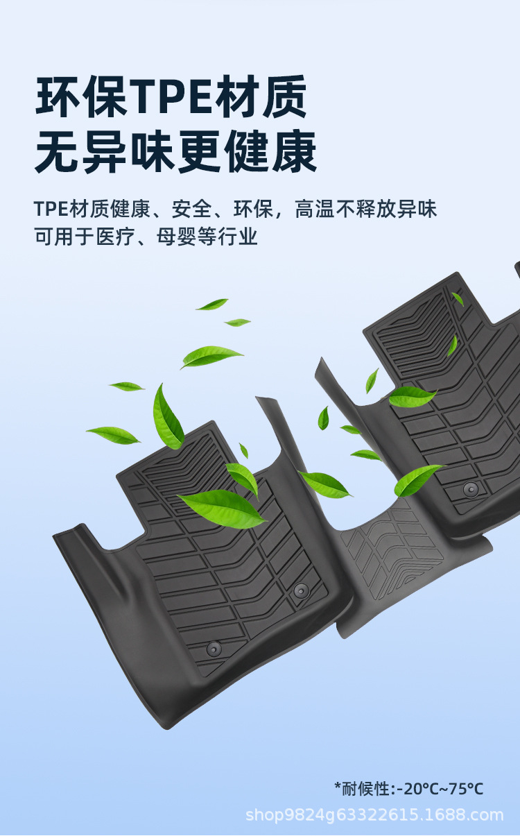 Mercedes E-Class Exclusive Eco-Friendly Odorless Tpe Full Surround Car Floor Mats Complete Set Original Car Mold Direct Supply from Source