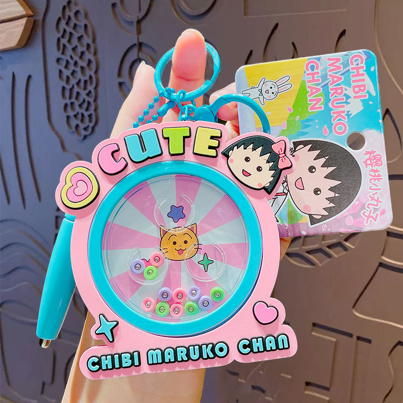 本物の漫画ちびまる子ちゃんカジュアル車のキーホルダーペンダントかわいい女の子のスクールバッグペンダントギフト卸売|undefined