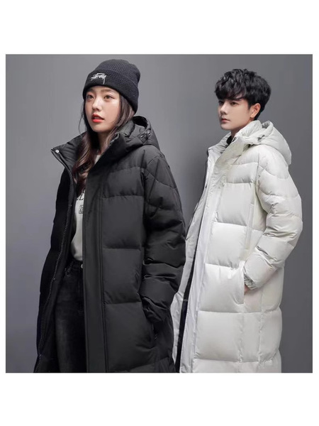 Winter long down jacket with down for men and women for leisure with…