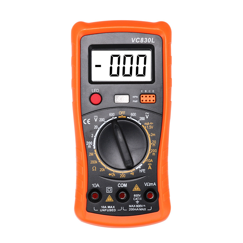 Mini A830L multímetro digital portátil de alta precisión pantalla digital universal correa de retroiluminación electricista instrumento multifuncional