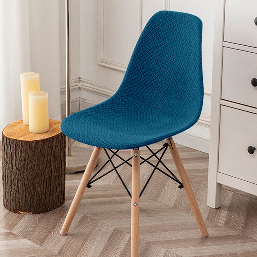 Oficina simple hogar vello de maíz twill resistente a la suciedad polvo cubierta de silla cubierta de silla de concha casera cubierta de silla de hotel