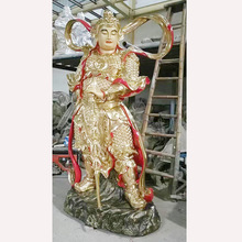 大号木雕佛像欢喜佛韦驮菩萨 树脂玻璃钢彩绘贴金笑佛弥勒佛