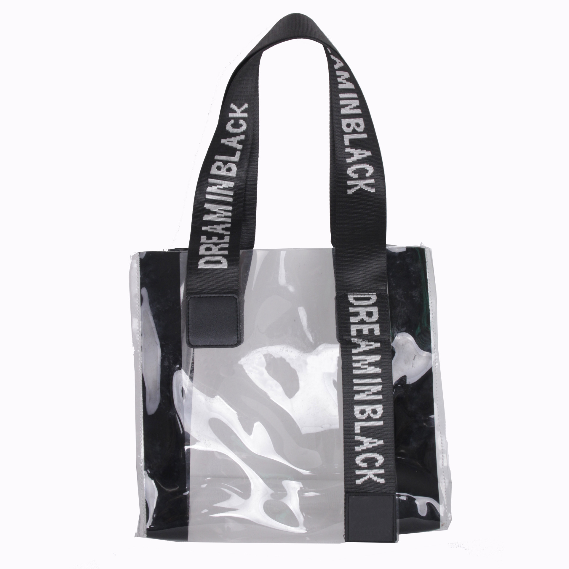 New Fashion Women's Handbag Large Capacity Transparent Pvc Handbag Satchel Cosmetics Bag When Going Out