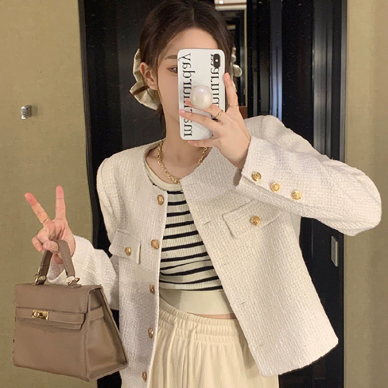 Теплая зимняя короткая куртка, стиль Chanel, коллекция 2022 года, высокий класс