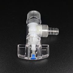 4-inch plastic transparent PC with mouth triangle valve air outlet triangle valve tower head air nozzle angle valve shower angle valve