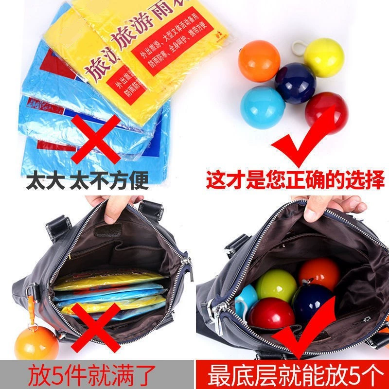 Spherical long handheld travel raincoat, wholesale