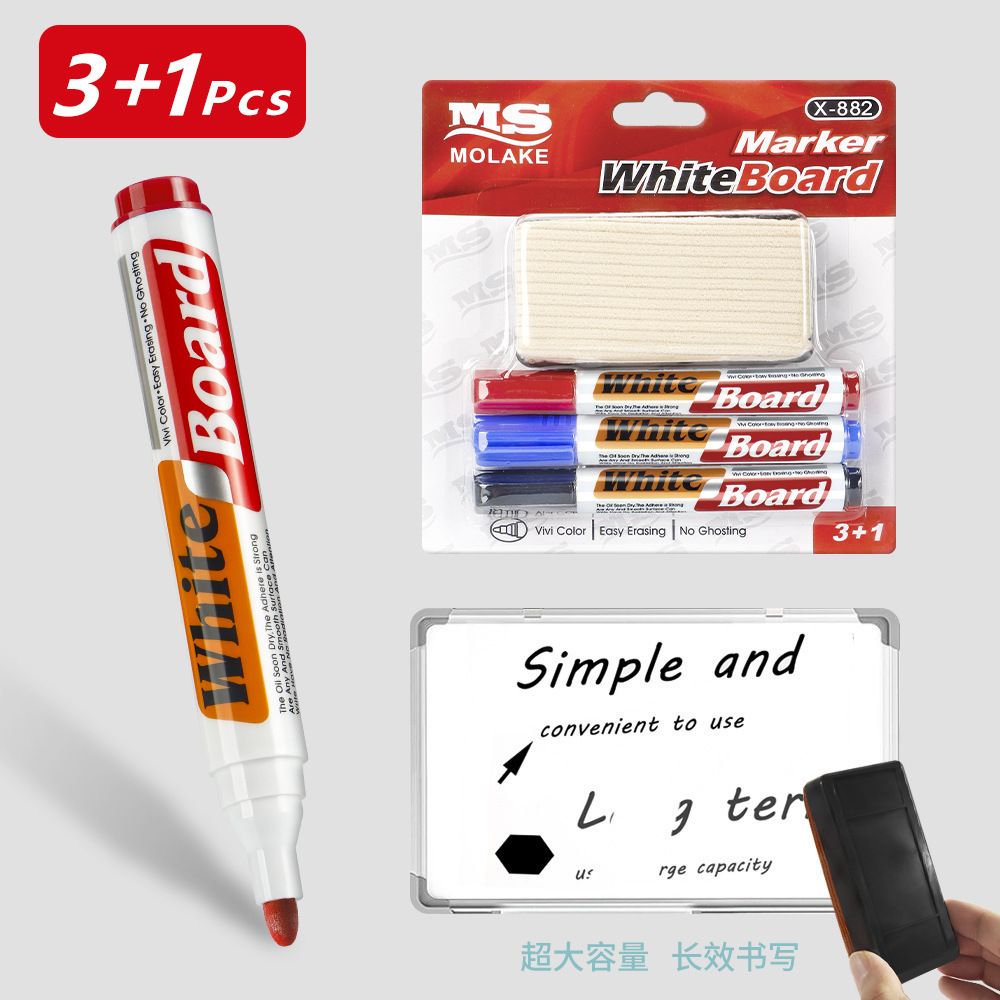 Tarjeta transfronteriza de cuatro colores con bolígrafo de pizarra con papelería borrable para sala de conferencias de enseñanza especial