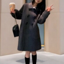 爱依轩 法式高级感双面羊绒大衣女秋冬季韩版新款高端毛呢子外套