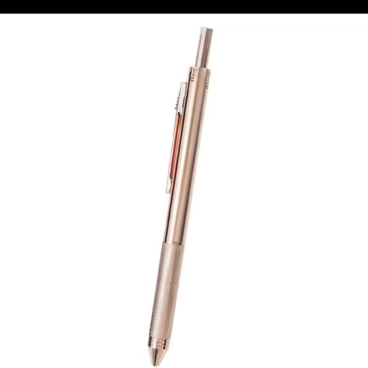 Negro tecnología de inducción de gravedad multifuncional pluma de metal estudiante bolígrafo de negocios + lápiz automático Cuatro en Uno Multi-Color