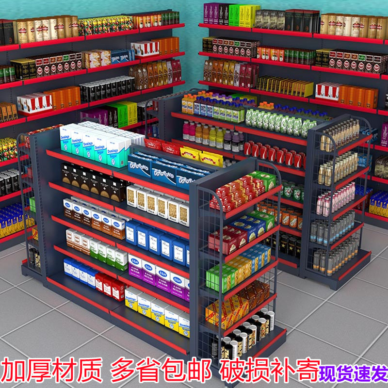 Estantes de supermercado Estante de exhibición de la tienda de conveniencia Estante de exhibición de la tienda Tienda de papelería de farmacia multicapa Estante de una cara contra la pared