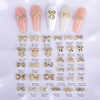 Three dimensional metal nail decoration with bow, Japanese decorations, accessory for nails for manicure, wholesale