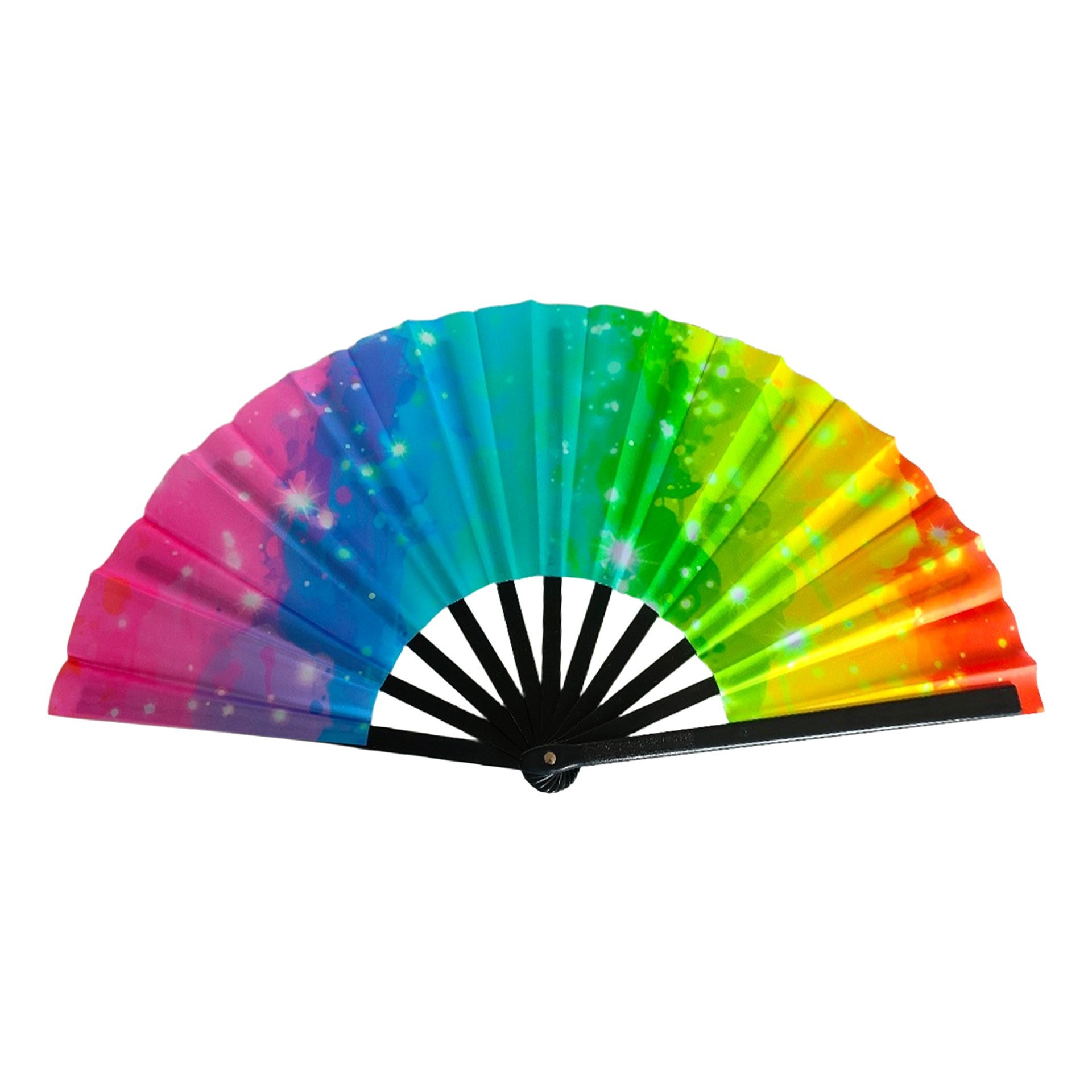 Abanico Plegable de Kung Fu de 33 cm de Plástico para Danza y Artes Marciales